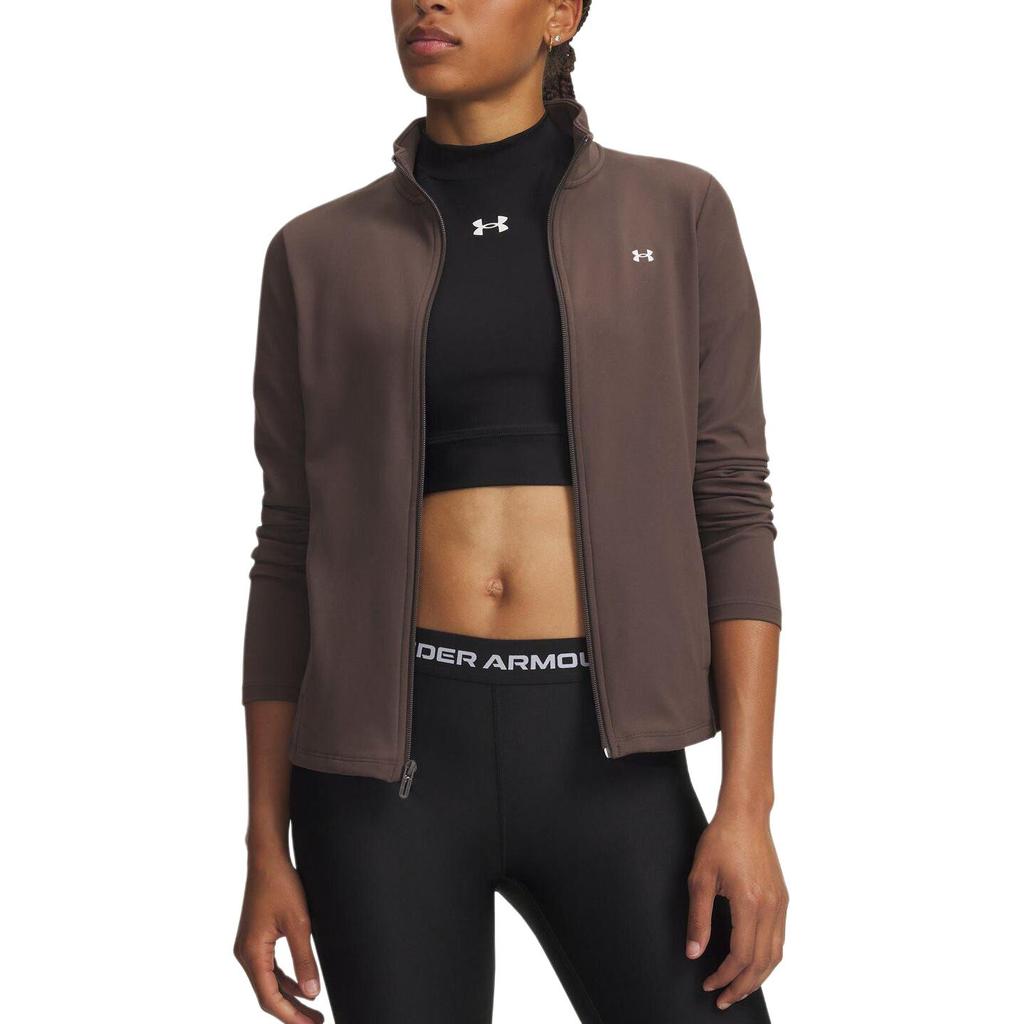 Under Armour Женская трикотажная куртка с молнией и длинным рукавом, облегающая, для тренировок, 6013776-200