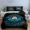 Blue ravens and Valknut. Bedding sets Duvet cover sets Duvet covers Pillowcases(1 * Duvet Cover 2 * Pillowcases, without duvet insert)
