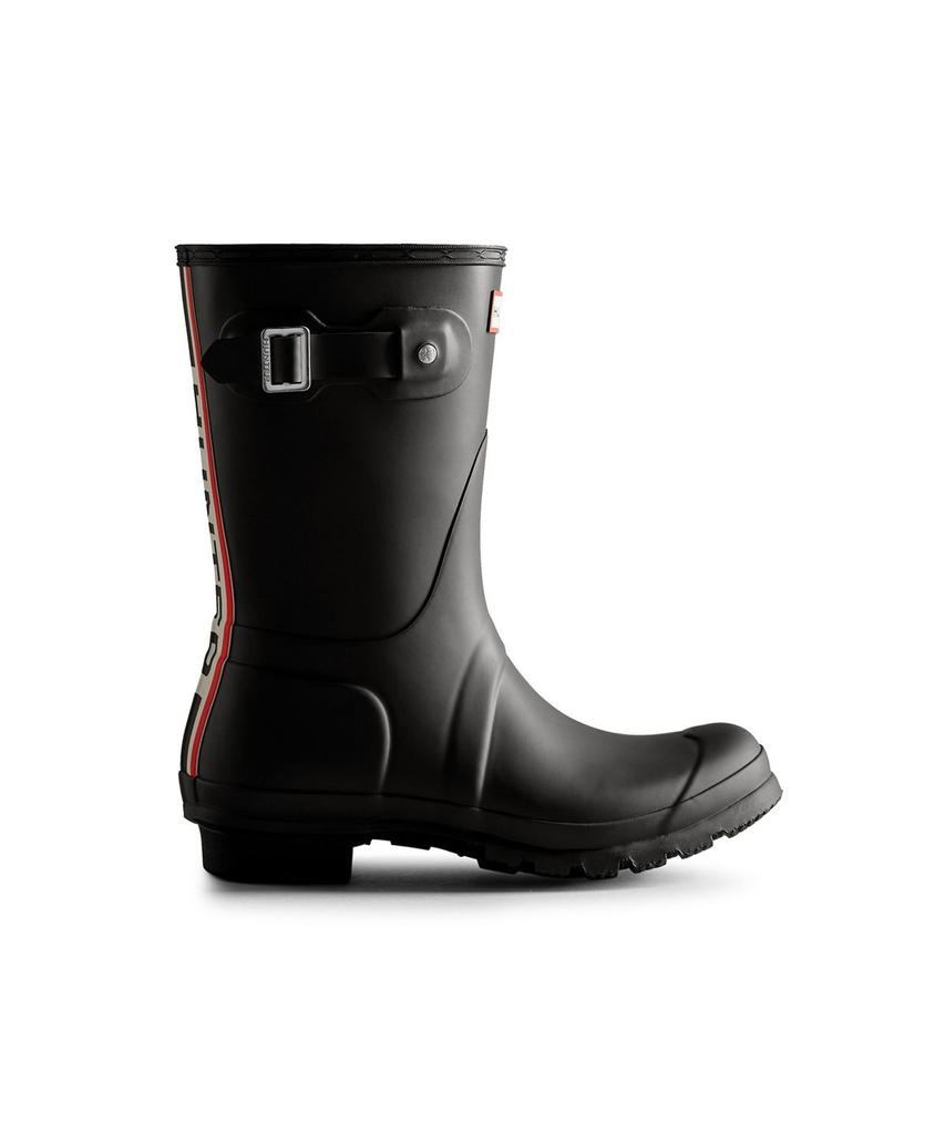 Hunter [Women] Original Hunter Color Back Print Short Rain Boots - Black