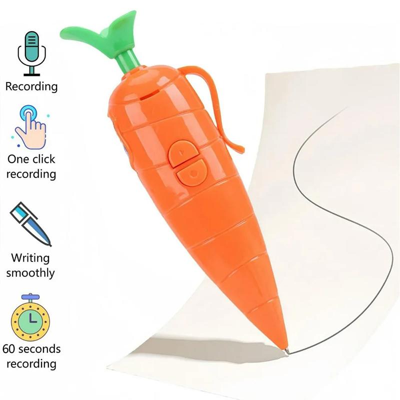 Judith Nick Cartoon# Carrot Student Voice.. Recorder Pen Cute Ballpoint Pen Compact Recording Toy Stationery Collectible