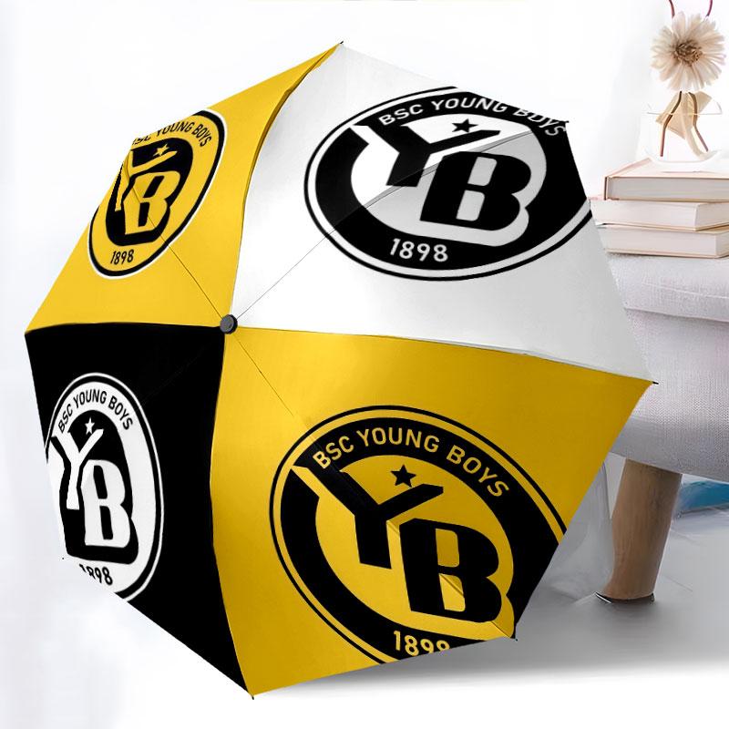 Узор BSC Young Boys, автоматический складной зонт, портативная и складная конструкция, 8 спиц, рождественский или праздничный подарок.