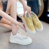 Versatile Breathable Little White Shoes 2025 Summer New Women's Shoes Shoes Popular Mesh Platform Casual Sports Shoes Board Shoes