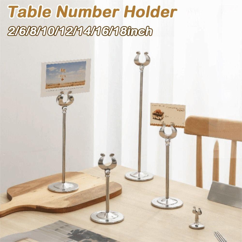 Stainless Steel Name Card Holder Stable Base Menu Standing Table Number Holder Table Accessories