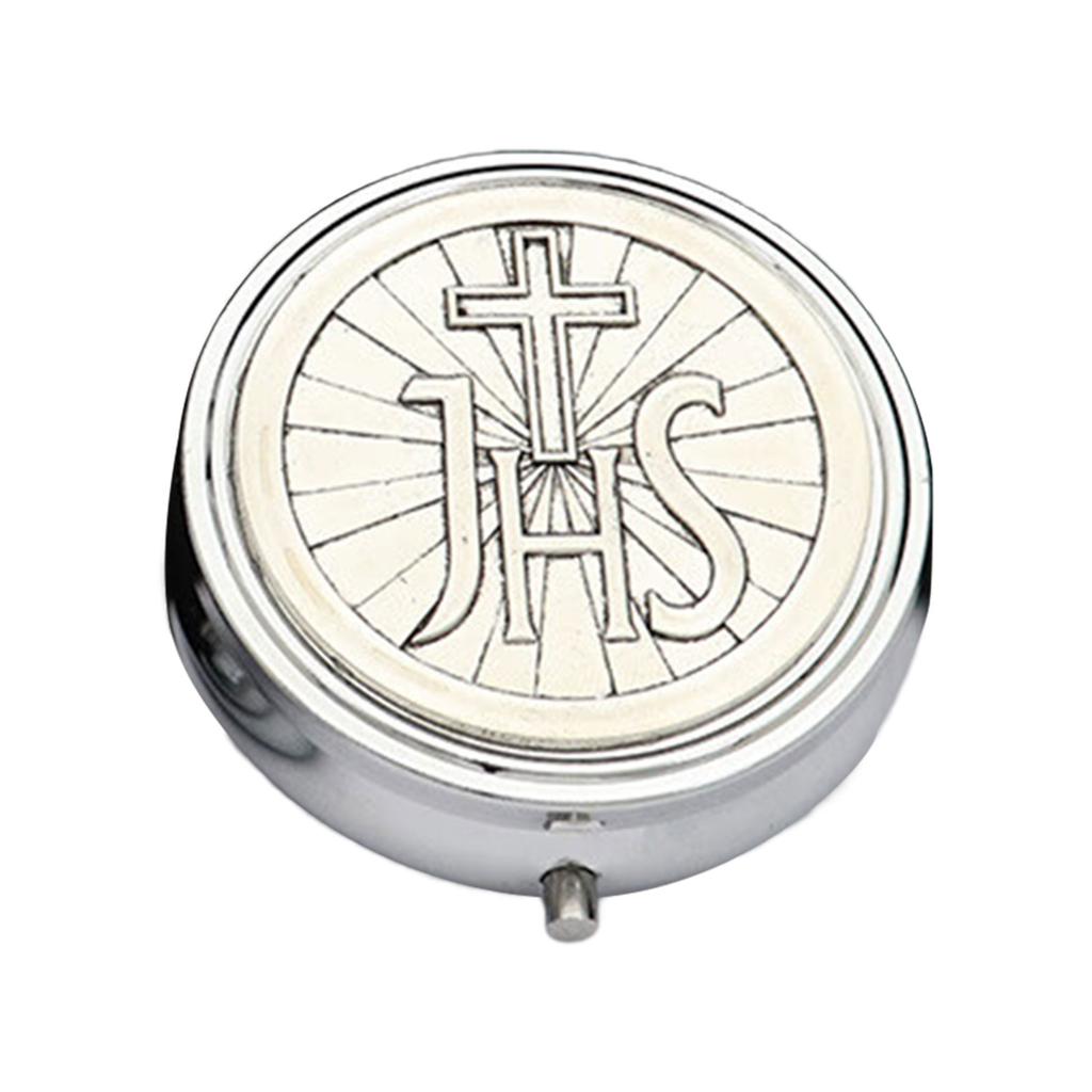 Elegant Metal Jewelry Box With Built In Makeup Mirror For Christian Home Decorations And Religious Relic Storage