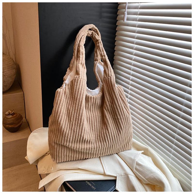 Модная полосатая бархатная сумка-ведро большой вместимости популярная новая модная сумка через плечо под мышку текстурная сумка