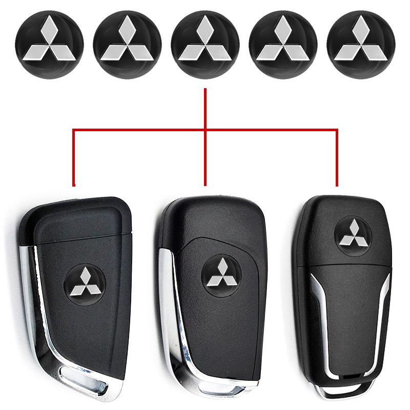 Car Badge Key Auto Control Stickers Keychain Emblem Decal Accessories For Mitsubishi Ralliart EX Outlander Competition Outlander