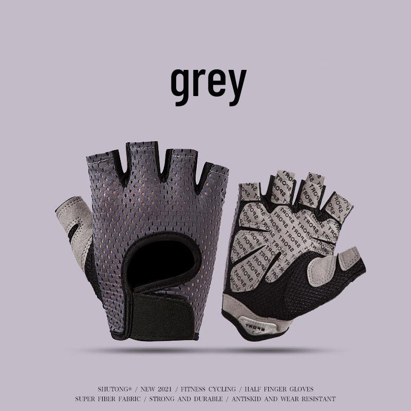 Перчатки для фитнеса с дышащей сеткой и полупальцами для мужчин и женщин — нескользящие, против мозолей, идеально подходят для занятий в спортзале, йоги, езды на велосипеде и других видов спорта