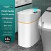 Luxury Smart Induction Trash Can with Automatic Lid: Narrow Electric Wastebasket for Bathroom and Toilet Paper Storage.
