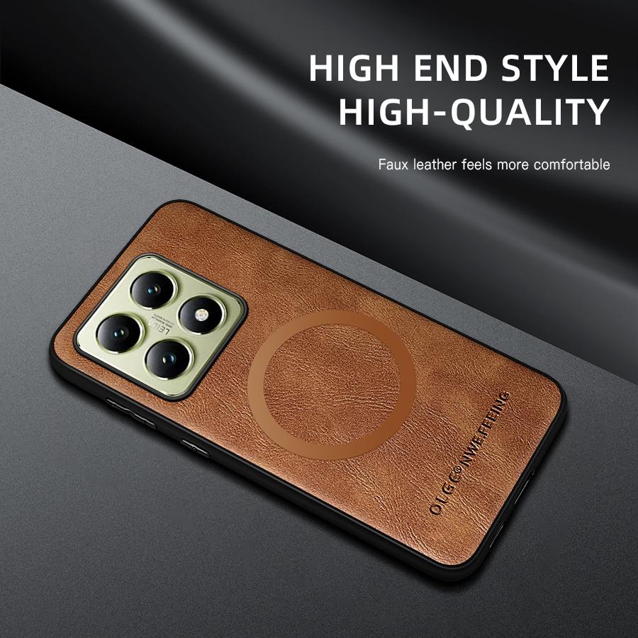 Магнитный Беспроводной Зарядный Кожаный Чехол для Motorola Signature Edge 70 Ultra 60 Pro Fusion G86/06 Power для Magsafe Чехол для Телефона