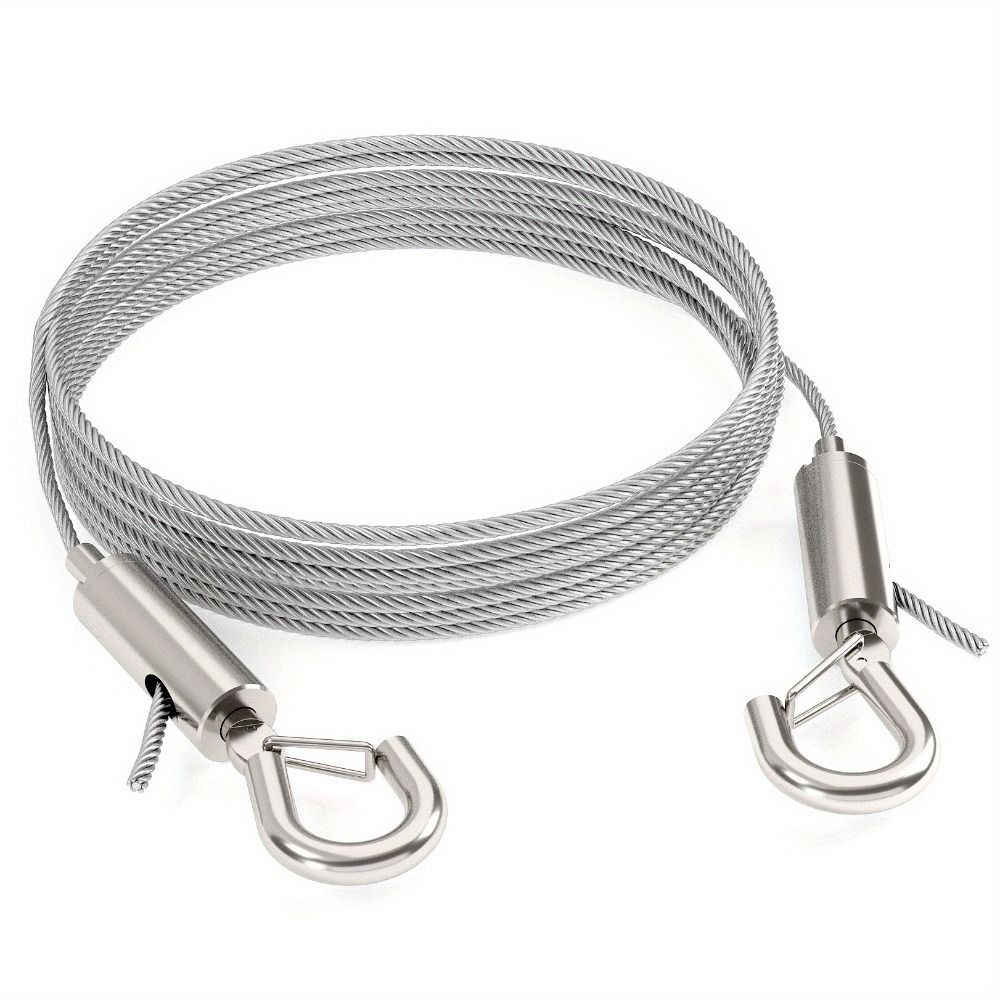 Hooks Suspension Steel Rope 1/2m Wall Mount Lanyard Stainless Steel Cable Supports  Birdcages
