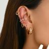 Новые геометрические серьги, персонализированные, инкрустированные цирконами, бриллиантовые застежки, универсальные женские серьги-гвоздики