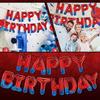 Spider Theme Happy Birthday Banner Party Decoration Letters Sign Boy Party Supplies