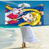 1pc Sailor Moon Beach Towel, Comfortable and Thick, and Swimming/Bath/Picnic/Camping Towel, Suitable for Seaside Beaches