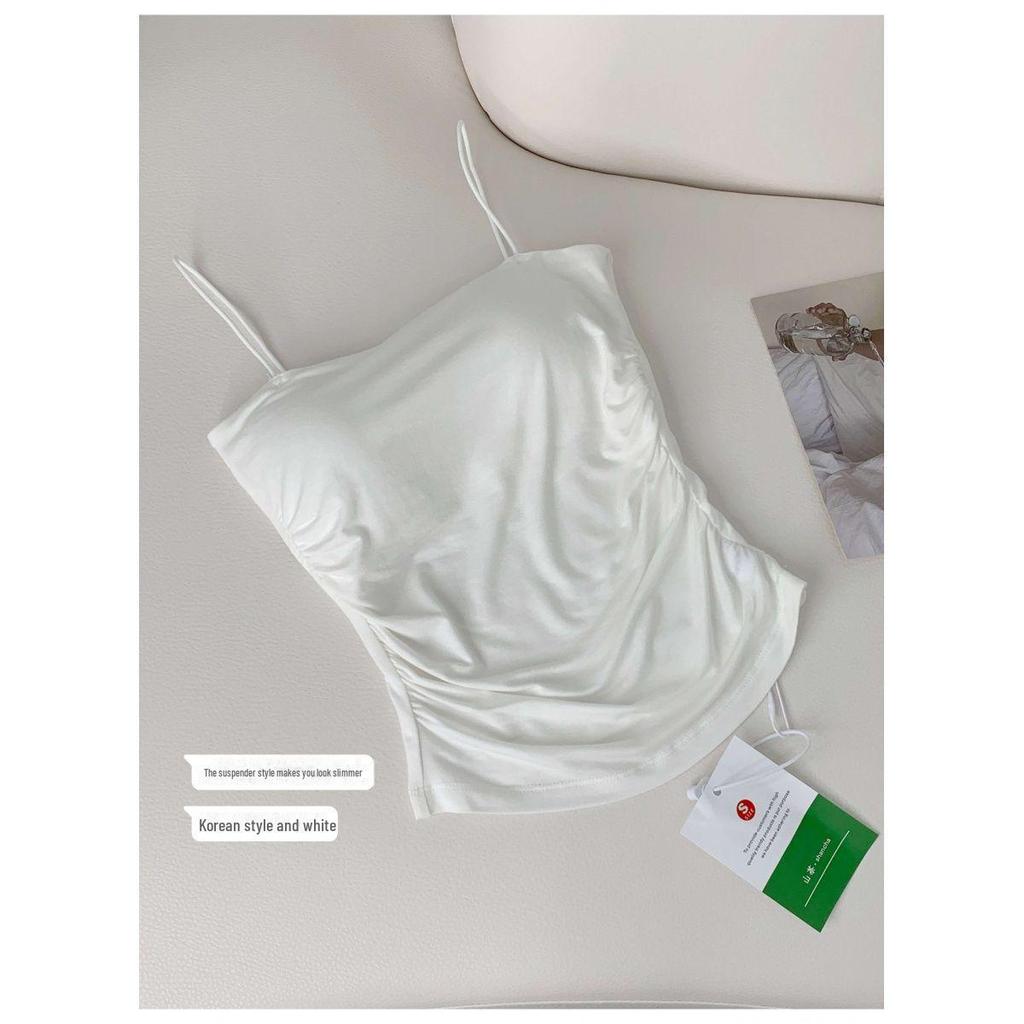 White Moonlight Women's Three-Piece Set: High-Waist Skirt, Cardigan, and All-Match Gray Suspenders for Spring and Autumn.