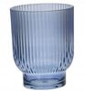 Decorative Glass Candle Holder, Ribbed, Colored, 1 Piece