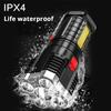 5LED Rechargeable High Power Flashlight with Side Light Waterproof Outdoor Spotlight with 4 Lighting Modes for Camping and Adventure