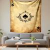 Ace Playing Card Suit Tapestry Wall Hanging, Classic Card Symbol Art, Retro Wall Decor for Bedroom Living Room Game Room