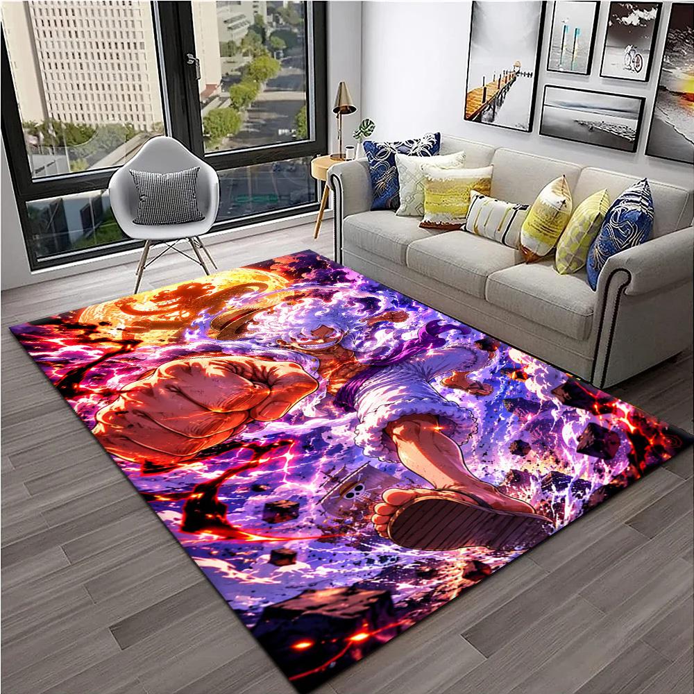 One P-Piece Cartoon Zoro 2026 Anime Movie Carpet Rug for Bedroom Living Room Decor Sofa Home Game Area Rug Non-slip Floor Mat