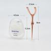 Reusable Stainless Steel Toothpick Set Handle Flossing Holder Simple 50M Tooth Flossing  Household