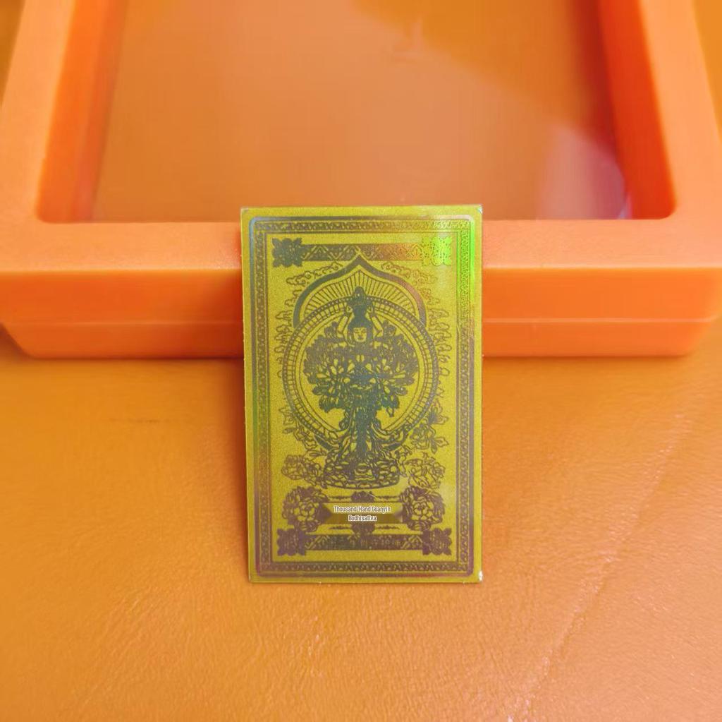 Наклейка на телефон из чистого золота 999 пробы с восемью божествами-хранителями и амулетом-магнитом с Буддой года рождения по зодиаку