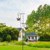 45cm Hummingbird Iron Rain Gauge Outdoor Rainfall Collector Garden Decor