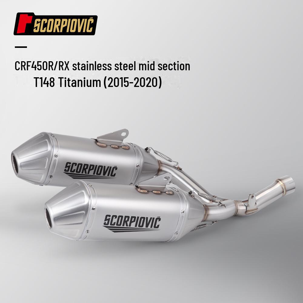 Комплект выхлопной системы CRF450 Mid-Tail Section для 2015-2020 гг.: Простая установка, не требуется никаких модификаций