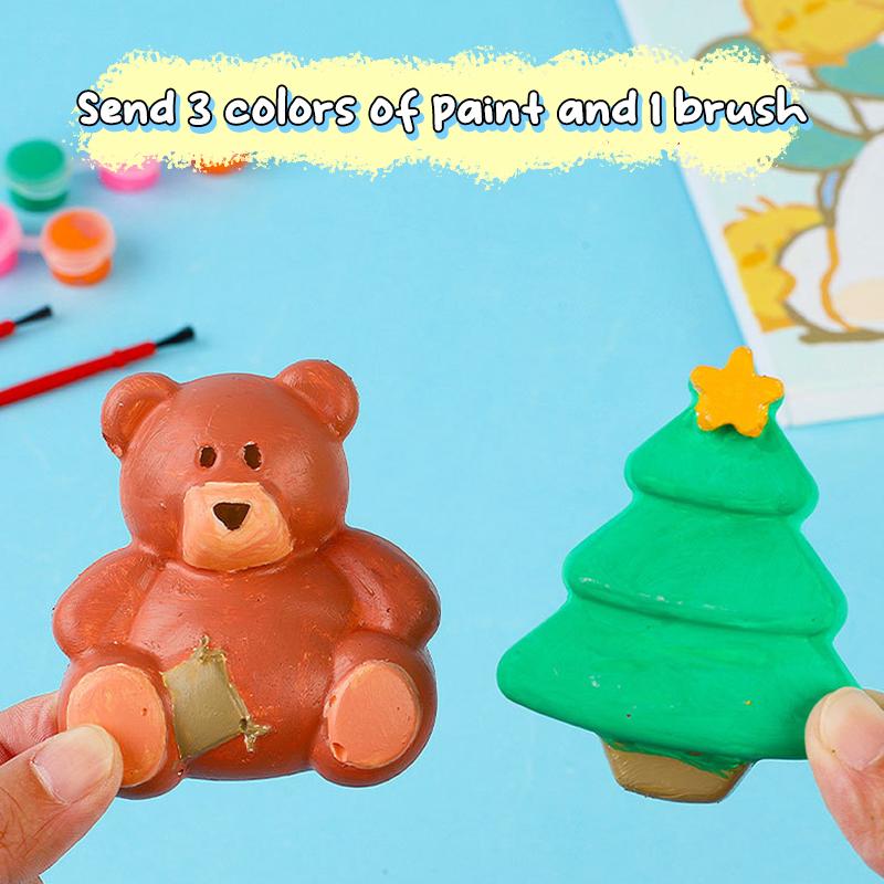 Кукла из гипса, раскрашивающая игрушку своими руками, креативная ручная работа, раскраска из гипса, художественная граффити-игрушка, обучающая игрушка, подарок на день рождения