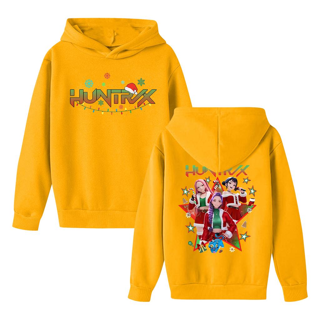 Kids' Long Sleeve Loose Pullover Letter Print Drawstring Hooded Sweatshirt
