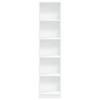 Bookshelf White 40 x 24 x 176 cm Engineered Wood