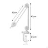 360° Rotatable Microphone Booming Arm Mic Stand Desk Mounted Clamp for