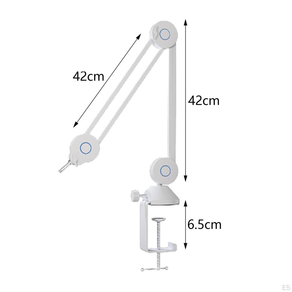 360° Rotatable Microphone Booming Arm Mic Stand Desk Mounted Clamp for