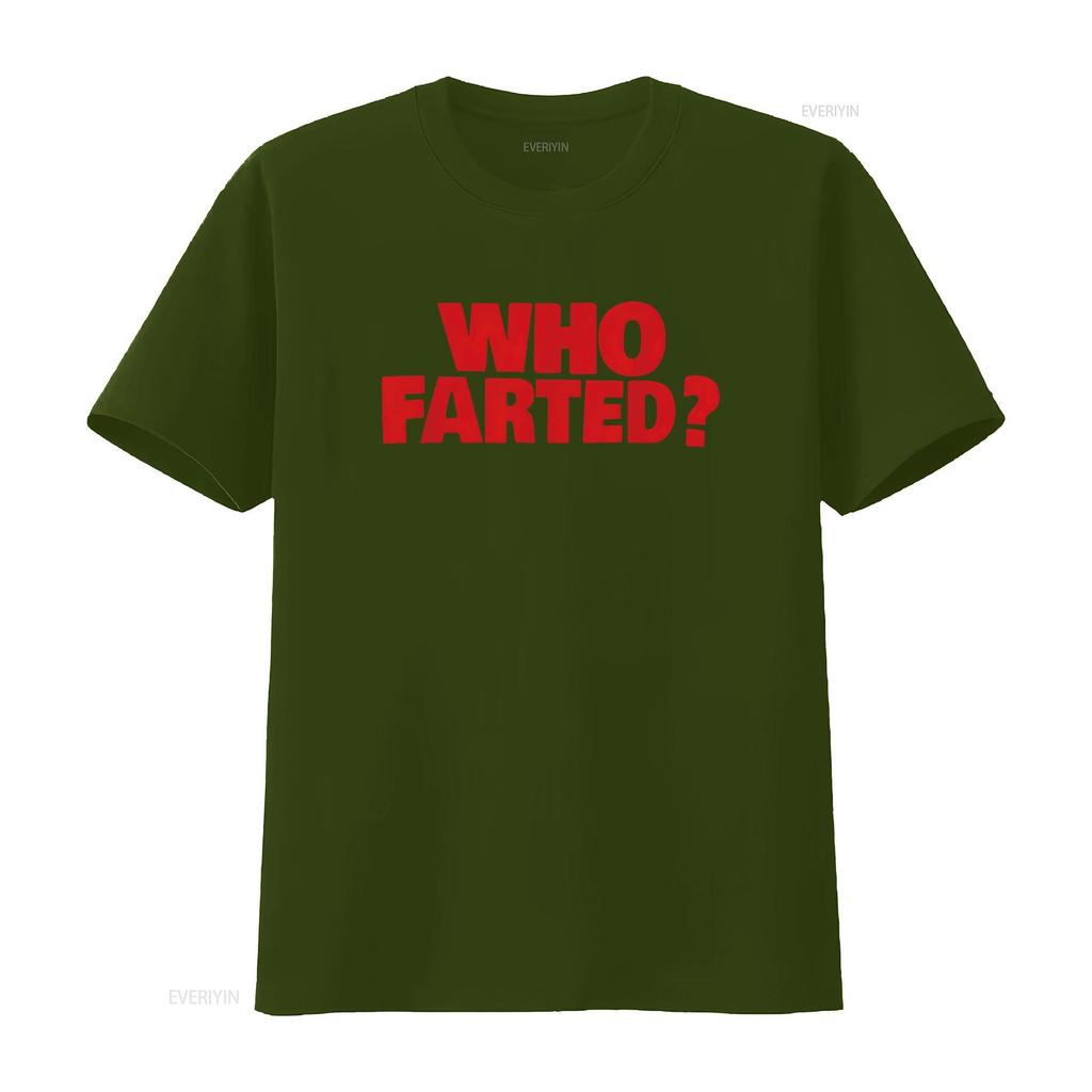 Футболка WHO FARTED винтажная стираная мягкая стильная дышащая эластичная мужская немного удобная повседневная уличная с принтом унисекс