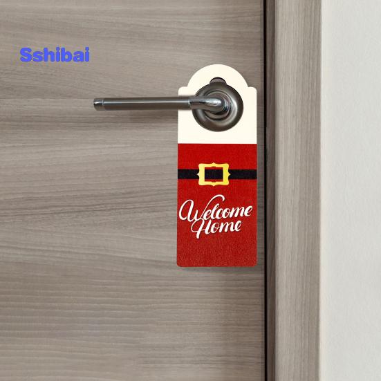 Рождественская деревянная дверная ручка, украшение, Санта-Клаус, снеговик, чулок, праздничный декор, дверная ручка, вешалка, подвеска, товары для вечеринок