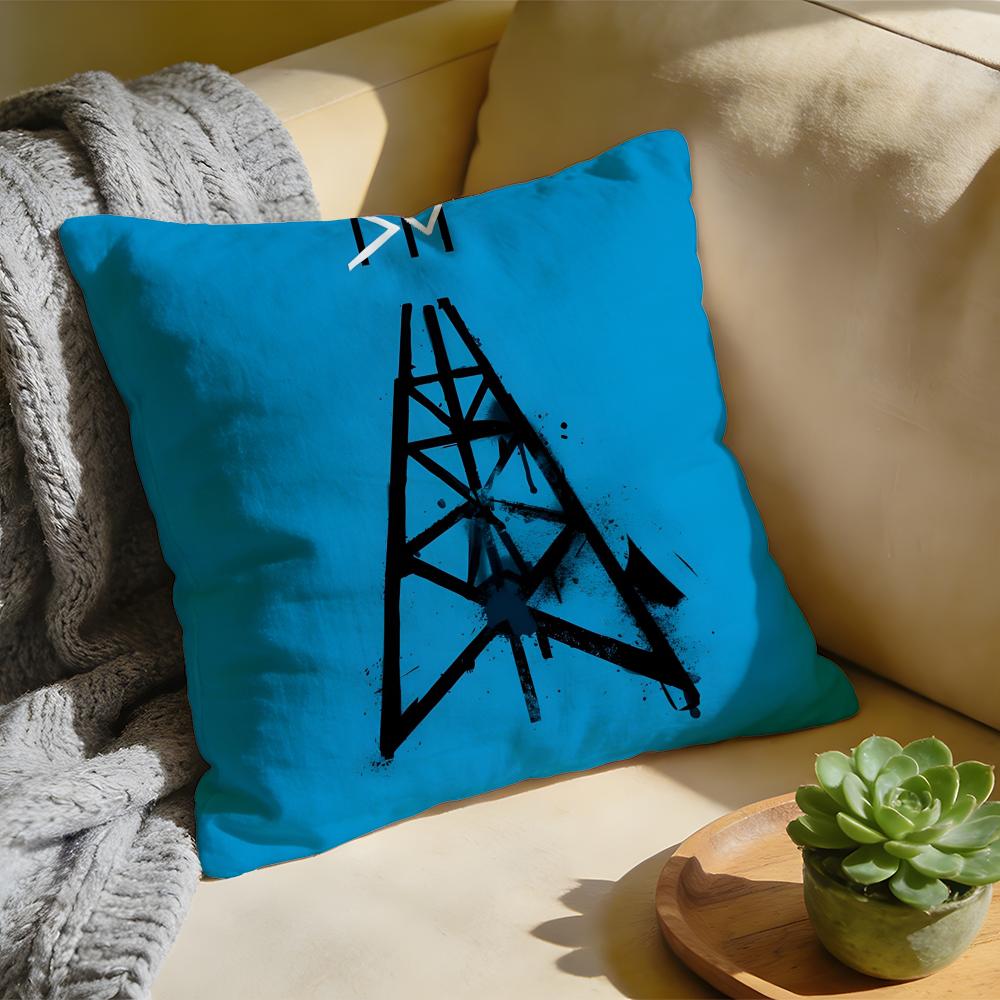 Cushion Cover Washed Linen Soft Breathable Decorative Case For Sofa Home Band DDepeche MMode Memento Mori Pillow cover