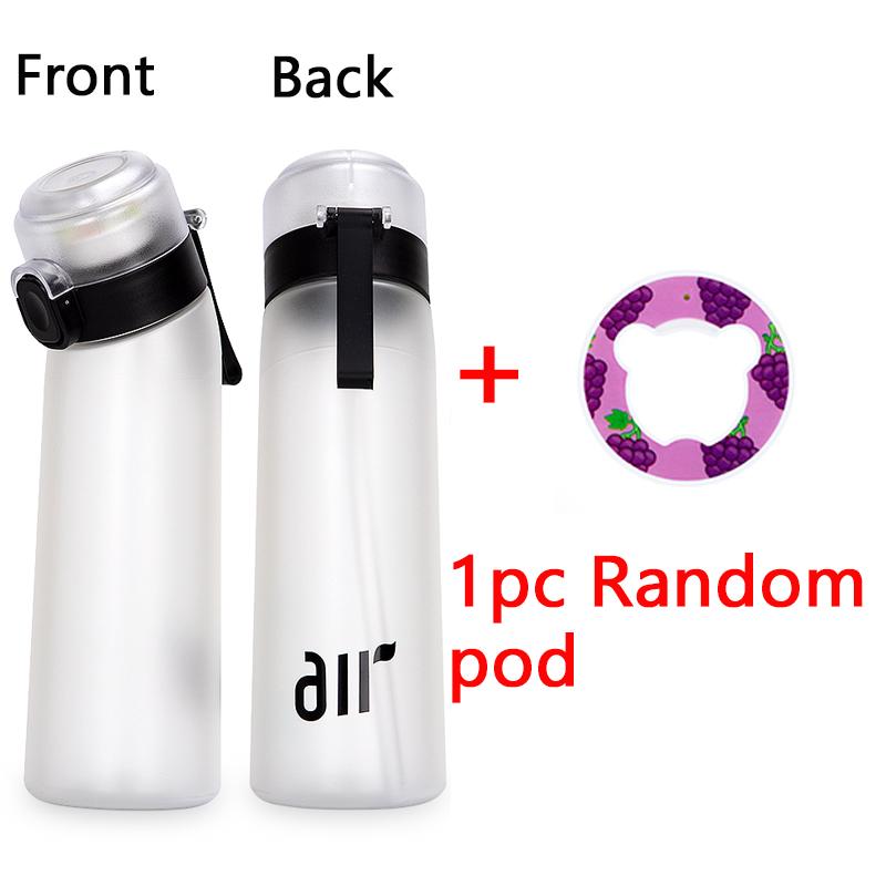 1pc Air Water Bottle With 1pc Random Bear Flavor Pods Portable Transparent Water Cup With Straw Leak Proof Outdoor Sports Cups 1