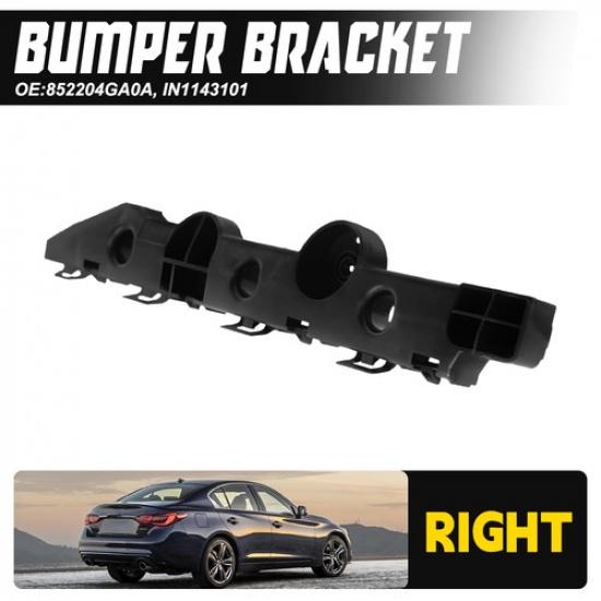 L/R Rear Upper /Lower Bumper Cover Supports Black For 2014- Infiniti Q50