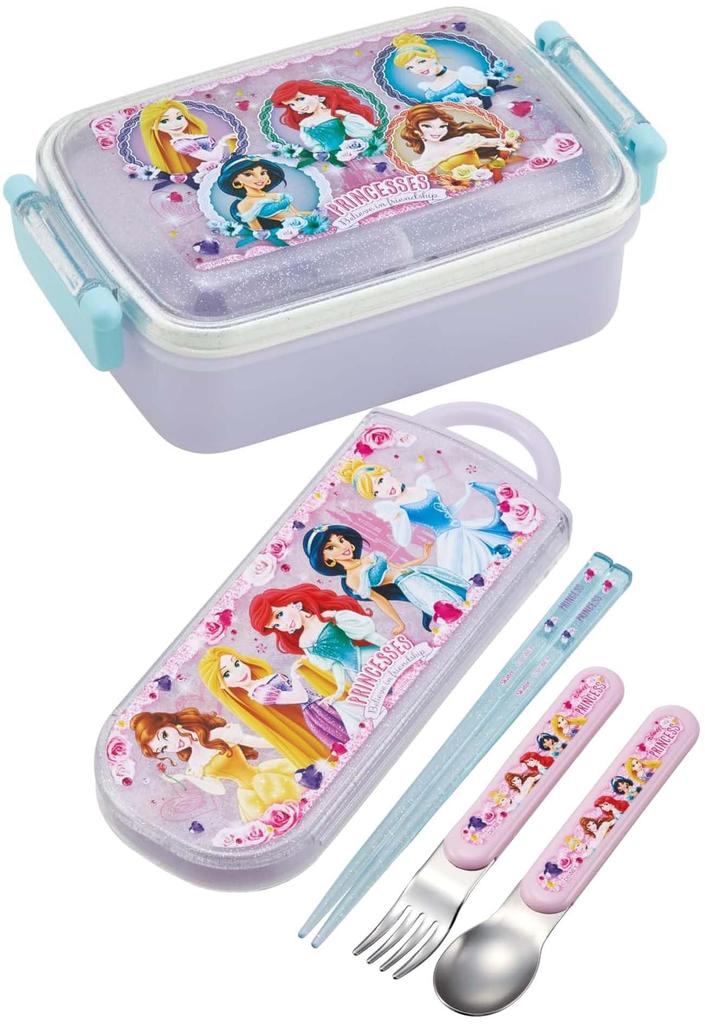 Skater Lunch Single Disney Princess 24 Made in Japan Kids' Box, Tier, 450ml, Dome-Shaped, Design, Antibacterial, (RBF3ANAG-A)