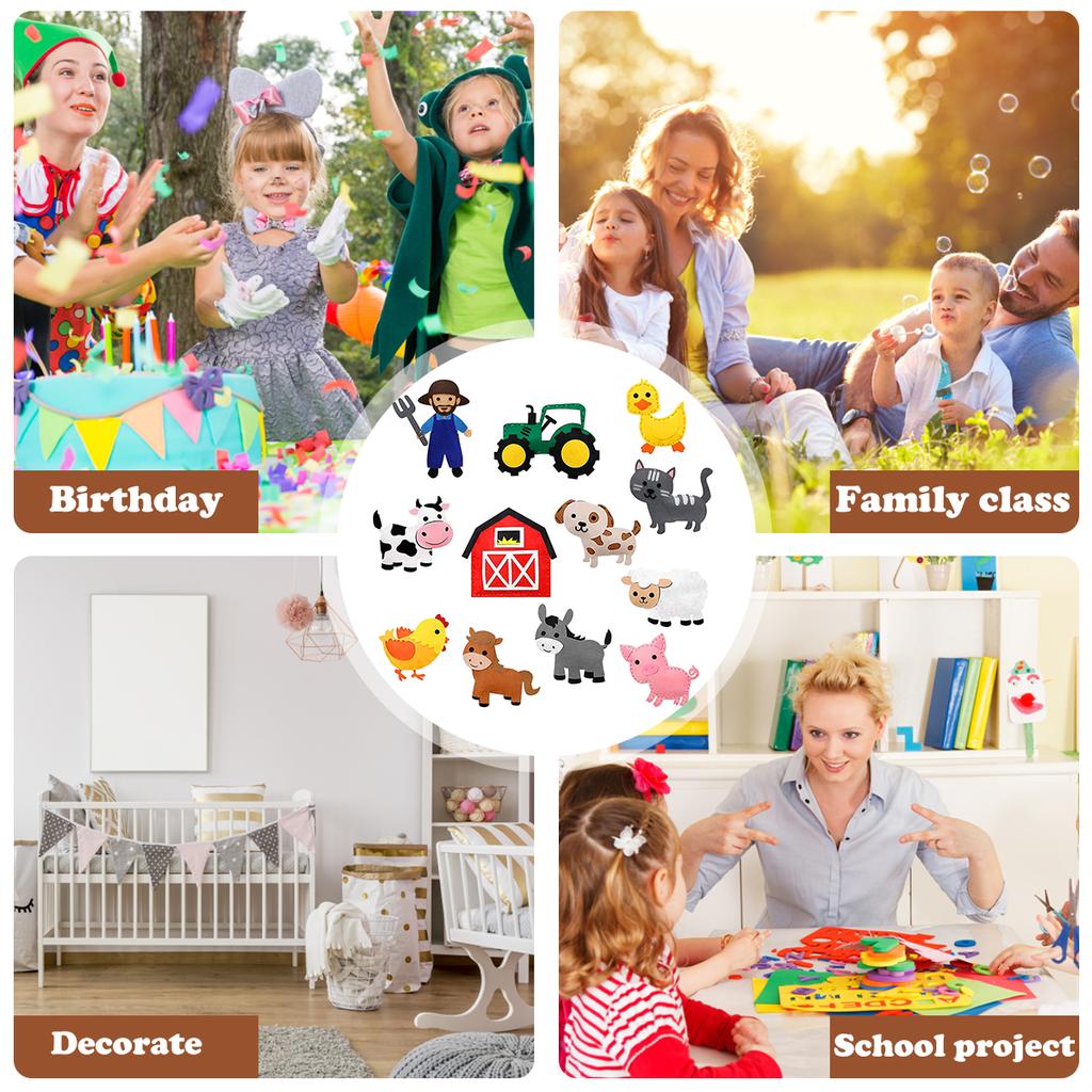 Наборы для шитья животных своими руками, развитие мелкой моторики, фетровые игрушки, забавные фетровые поделки с животными, раннее детское образование, сенсорный набор для шитья, праздничные подарки