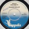 7inch Record FRANKIE MILLER - When I'm Away From You CHS2276 Chrysalis 1979 UK Rock Used