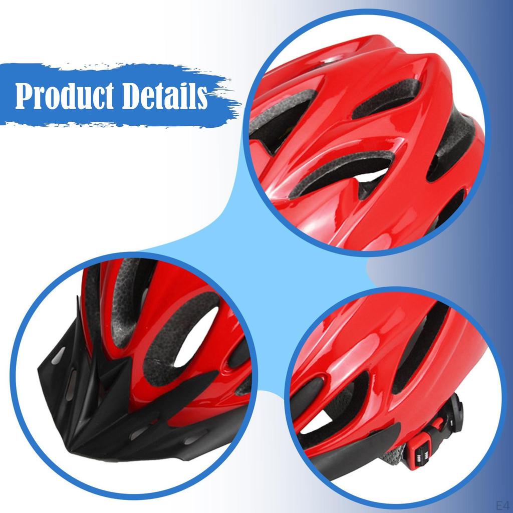 Bike Helmet Practical Shock Absorption for Men Women Adjustable Lightweight