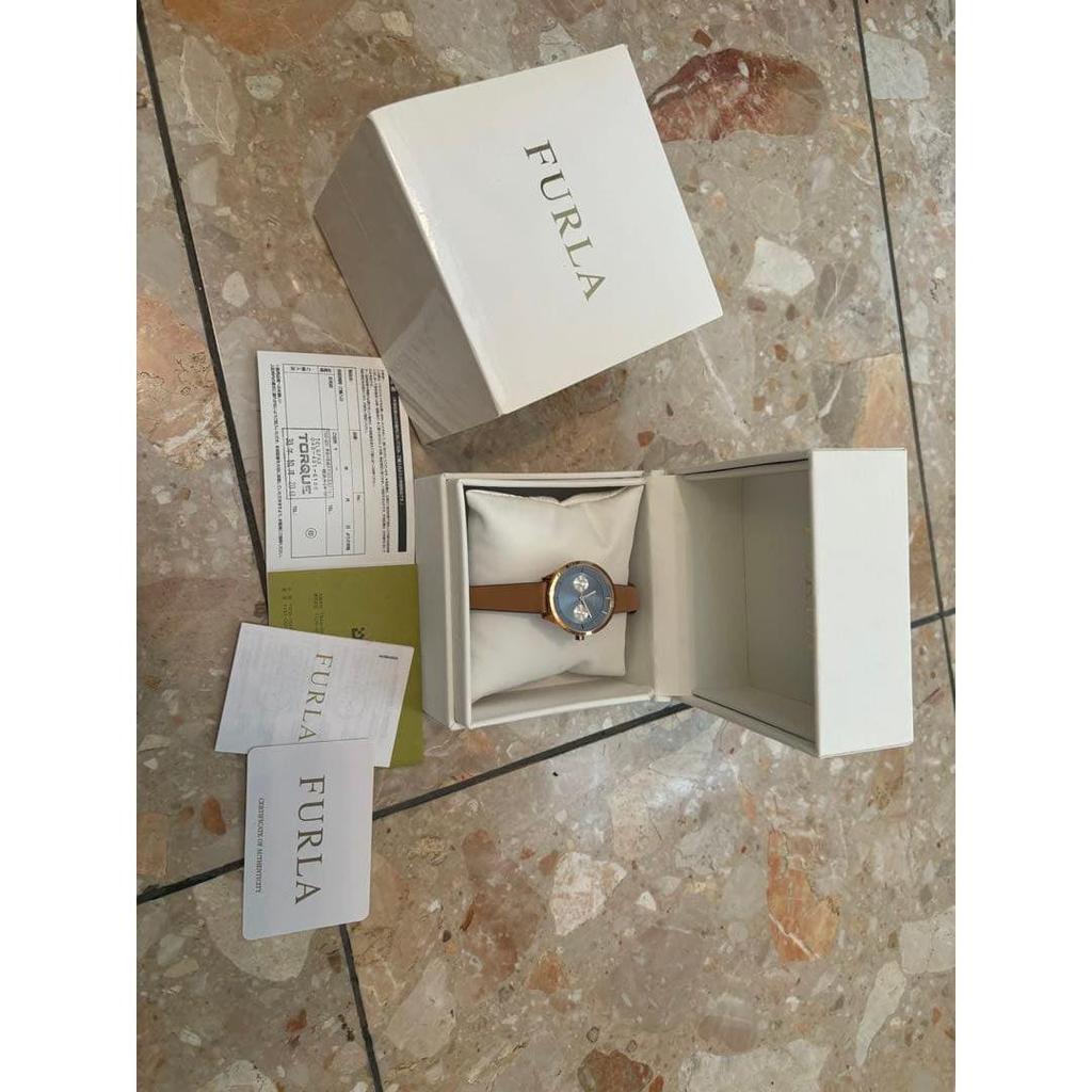 Б/у часы FURLA коричневый/синий
