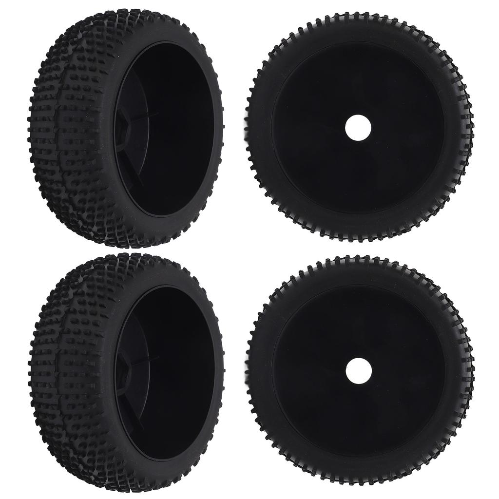 4Pcs RC Car Tire 112 Mm Diameter Rubber Tire Plastic Hub Universal RC Car Wheel Tire for 1/8 Models