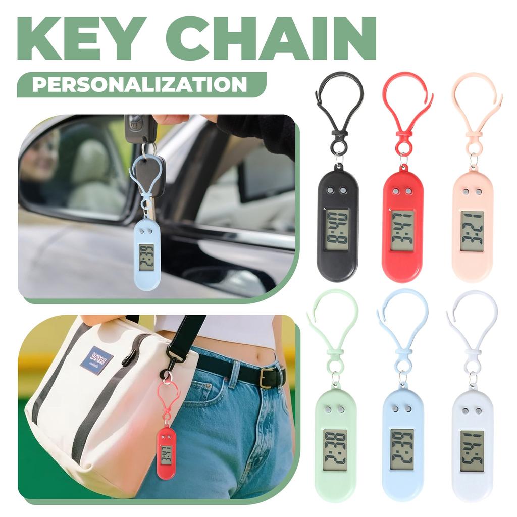 Keychain Clock | Pocket Watch Pendant | Silent Electronic Timepiece For Study Room Classroom Exam, Small Desktop Clock