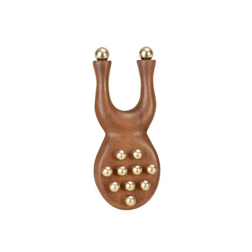 Handheld Wooden Nose Scraping therapy Antistatic Handheld Comb New Brass Bead Comb  Nose Relaxation