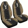 [Material, Suitable For Cars] 2pcs Deer Camouflage Car Seat Covers | High Back Design, Front Seats, SUVs, Trucks, Women's Access