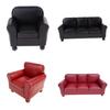 1/12 Scale Dollhouses Furniture Couch Armchair Three Seats Sofa Figurine For Miniature Living Room and Bedroom Decoration