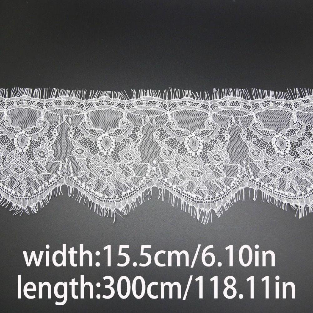 3 meters Eyelash Lace Fabric Floral Pattern Decorative Lace Edging New Floral Lace Trim Home Decor