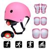 7 шт. регулируемые накладки на запястья, защитный шлем для детей, защитный шлем для мальчиков и девочек, наколенник, налокотник, комплект, шлем для катания на коньках, велосипедный шлем, защитная защита