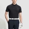Fila Однотонная трикотажная футболка-поло с коротким рукавом Golf Elite для мужчин, топы, глубокий черный A11M335116ABK