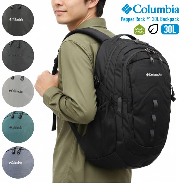 Рюкзак Columbia Pepper Rock 30 л Большой Идеально подходит для активного отдыха и (PU7254) - Легкий, Вместимость, Водоотталкивающий, Треккинг, Активности, Пеший туризм,